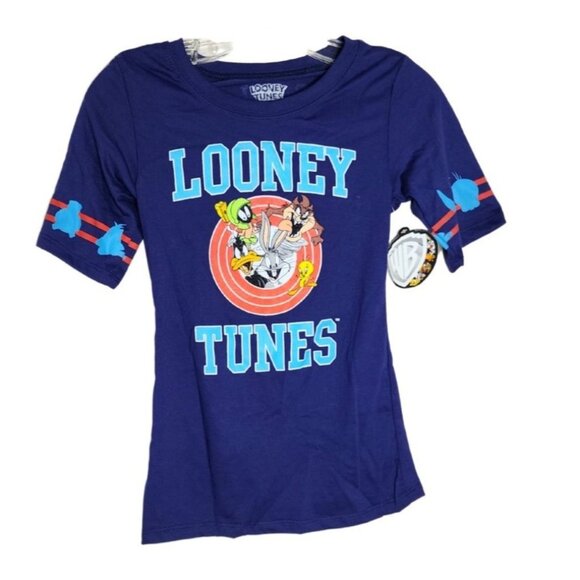 Looney Tunes XS/XCH Cotton/Polyester Thats All Folks Cartoon Cast Youth Shirt - Picture 1 of 11